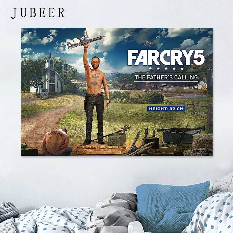 Far Cry 5 игра Шелковый плакат настенная художественная декоративная картина для спальни Тайная вечеря Горячая видео Классическая игра картина в стиле комикса
