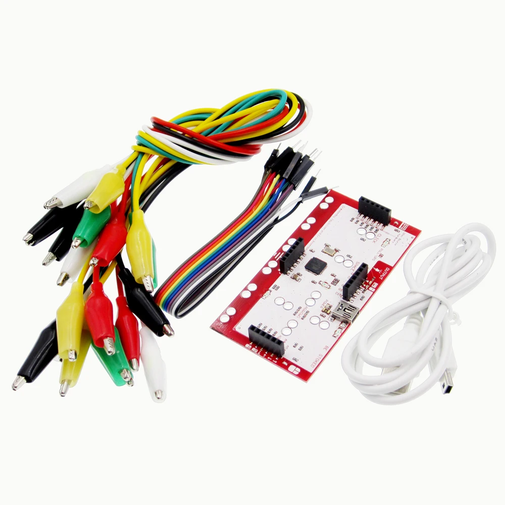 DIY Makey kit with USB Cable Alligator Clips support Connect everyday objects to computer keys for Kids/Children DIY Makey kit with USB Cable Alligator Clips support Connect everyday objects to computer keys for Kids/Children