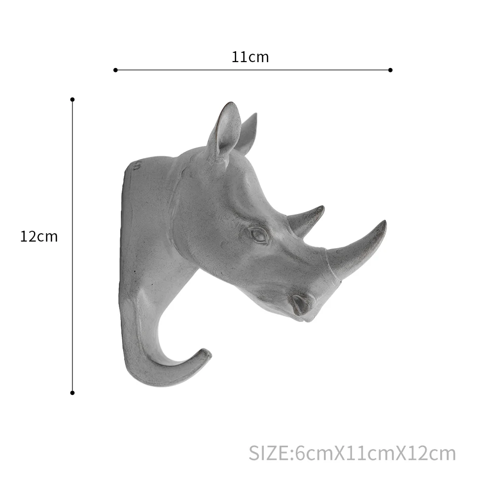 Roogo вешалка для ключей настенный Олень голова комнаты декоративный настенный крючок серый annimale настенная вешалка для одежды из смолы аксессуары для украшения дома - Цвет: RDA2BN