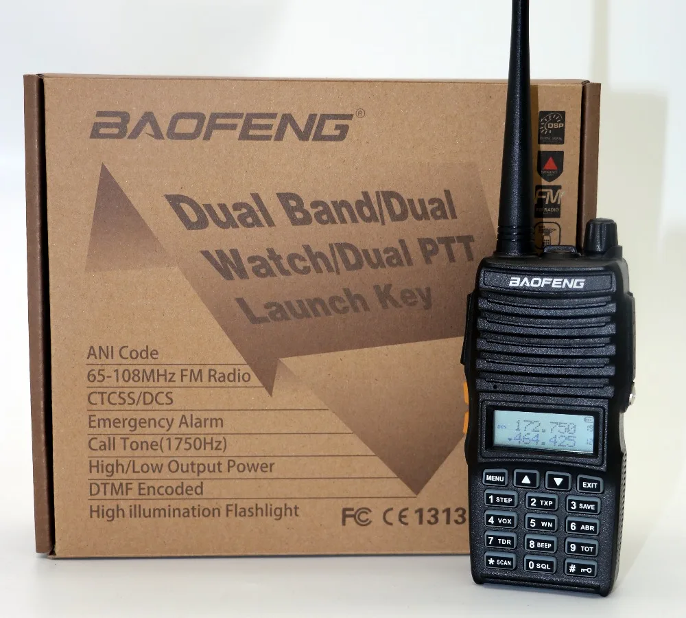 Baofeng UV-82 (II) двухканальные рации CB Радио 128ch 5 Вт Dual Band PPT Портативный Радио Baofeng УФ 82 Обновление версии трансивер