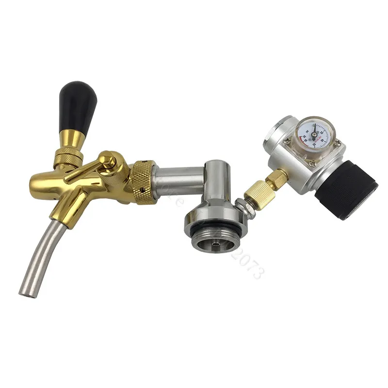 Stainless Steel Mini Keg Tap Dispenser with adjustable beer tap and CO2 Injector Premium for 2L 3.6L 5L Beer Keg growle (2)