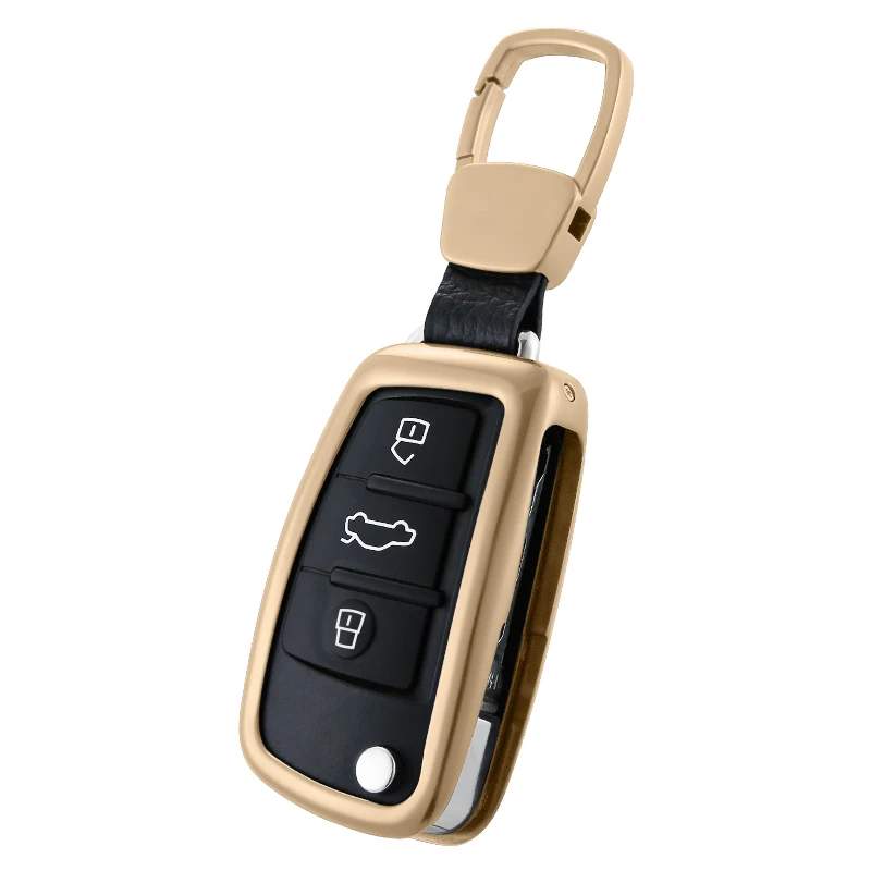 Ключи крышка В виде ракушки Алюминий сплав Smart Key чехол для Audi A3 A5 Q3 Q5 A6 C5 C6 A4 b6 b7 b8 TT 80 S6 подарок Интимные аксессуары