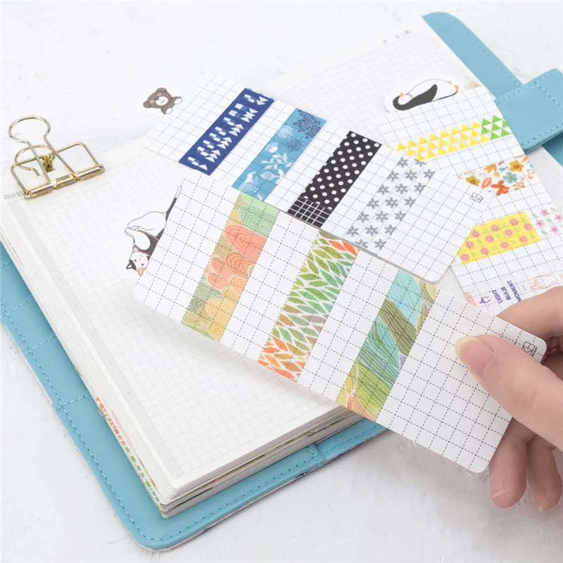 Happy Couple Cartoon PVC Washi Tape Storage Board Creative DIY Tool Japanese Masking Tape Carry Tools for Hobo Notebooks