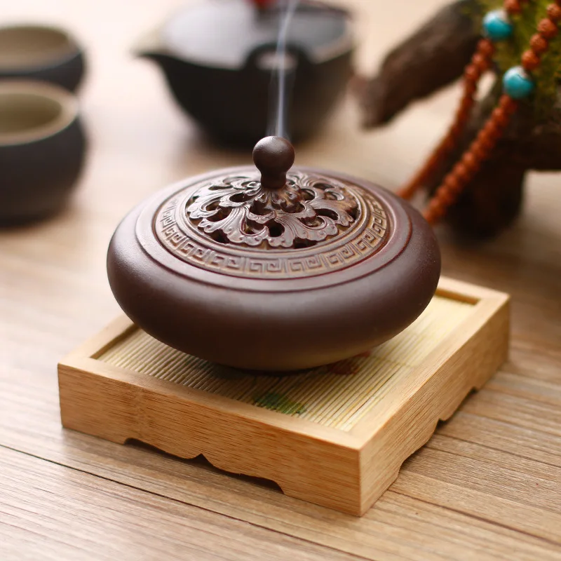 Aromatic Furnace Creative Censer Ceramic Home Antique Incense Censer Box Sandalwood Zen Buddhism