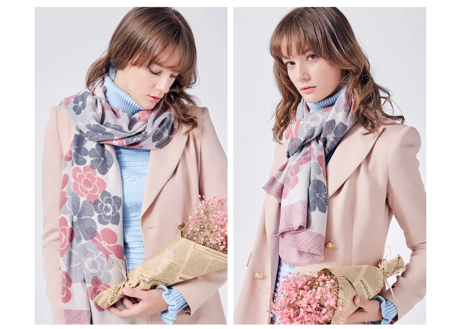 VIANOSI 3 вида стилей кашемировый шарф, женские зимние шарфы, шарф в клетку, роскошный бренд, модный шарф Bufandas Mujer