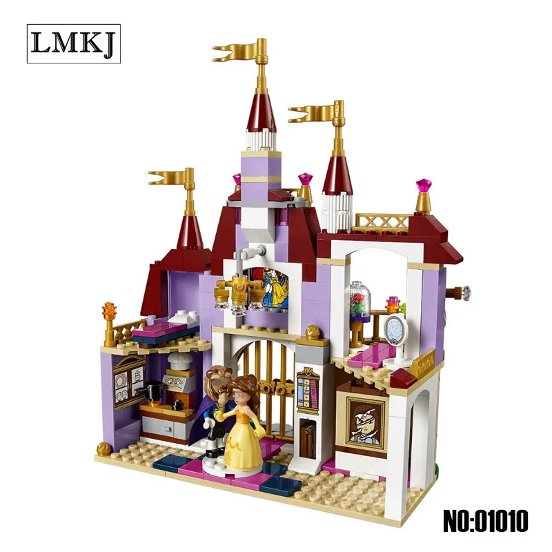 

01010 Girl Series Princess Castle Friend House Belle's Enchanted Castle Building Blocks Bricks Toy Compatible with Legoingly