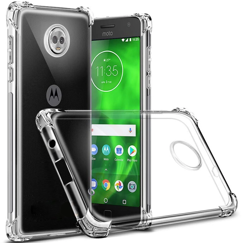

For Motorola Moto G7 G6 G5s G5 E4 E5 Z Z2 Z3 Play Plus Case Transparent Air Cushion Cases Clear Crystal Cover Soft TPU Gel Coque