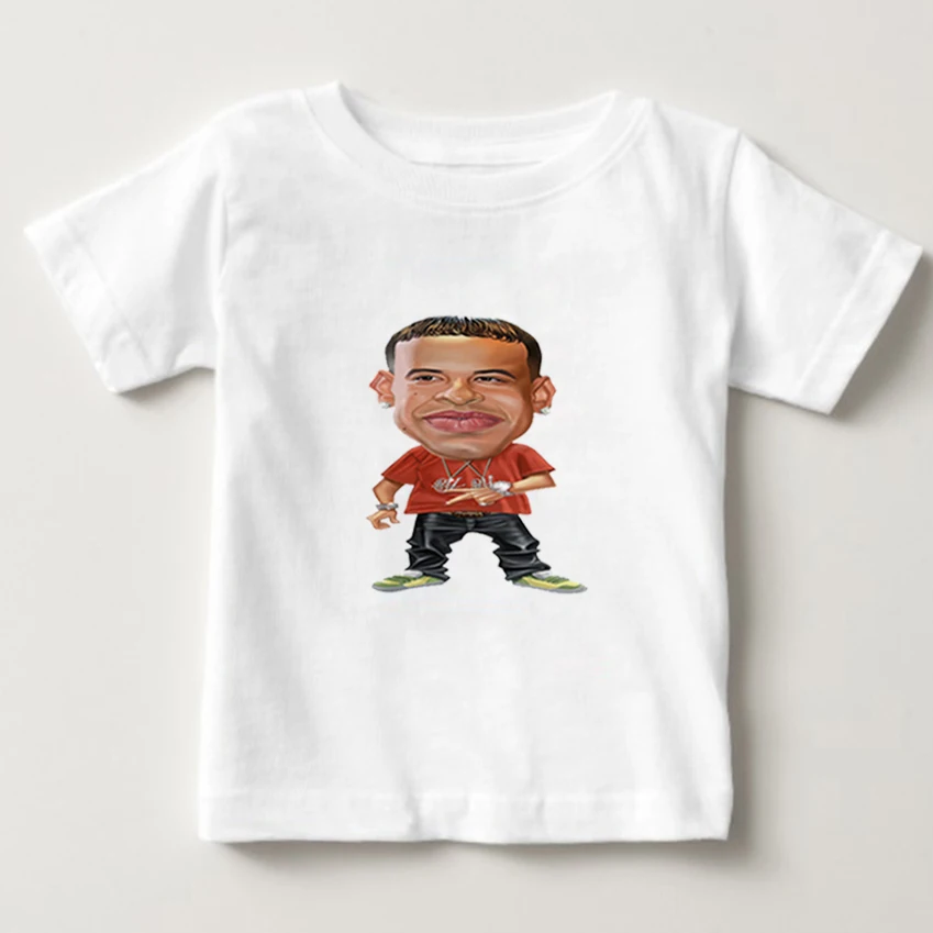 

boy/girl T Shirt Daddy Yankee Cartoon t shirt Pure Cotton Round Neck Tshirt children's 2018 summer T-shirt baby tee shirt 2-15Y