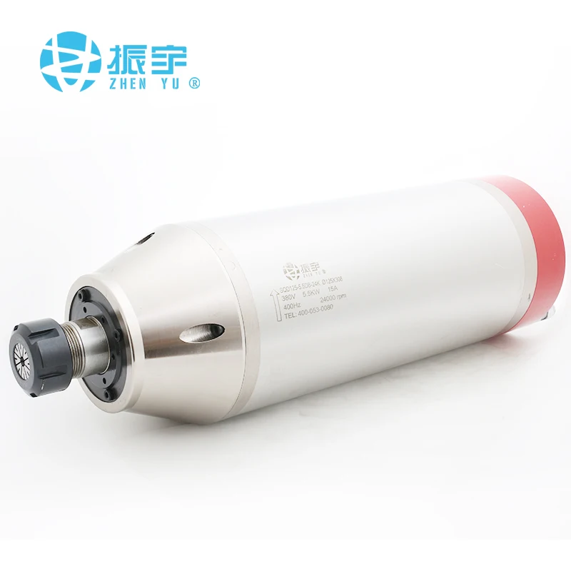 ZHENYU/SQD 5.5kw высокоскоростной шпиндель для водяного охлаждения камня 24000 об/мин 125 мм