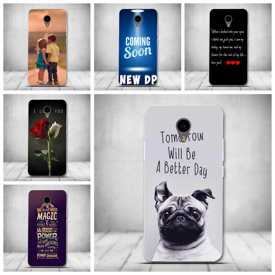 Cute Dog Soft TPU Mobile Phone Case For Meizu M2 Note Meilan 2 4G Dual SIM M2Note Silicon 5.5 inch Back Cover |
