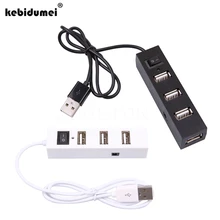 Kebidumei 4 порта usb-хаб USB 2,0 концентратор с выключателем питания для ПК, ноутбука, компьютера, Windows 7 8 10 для Mac OS, высокое качество