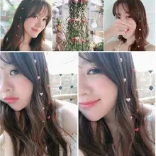 Свадебная модная невидимая заколка для волос в форме сердца; милая Свадебная заколка для подружки невесты; аксессуары для волос с сердечками