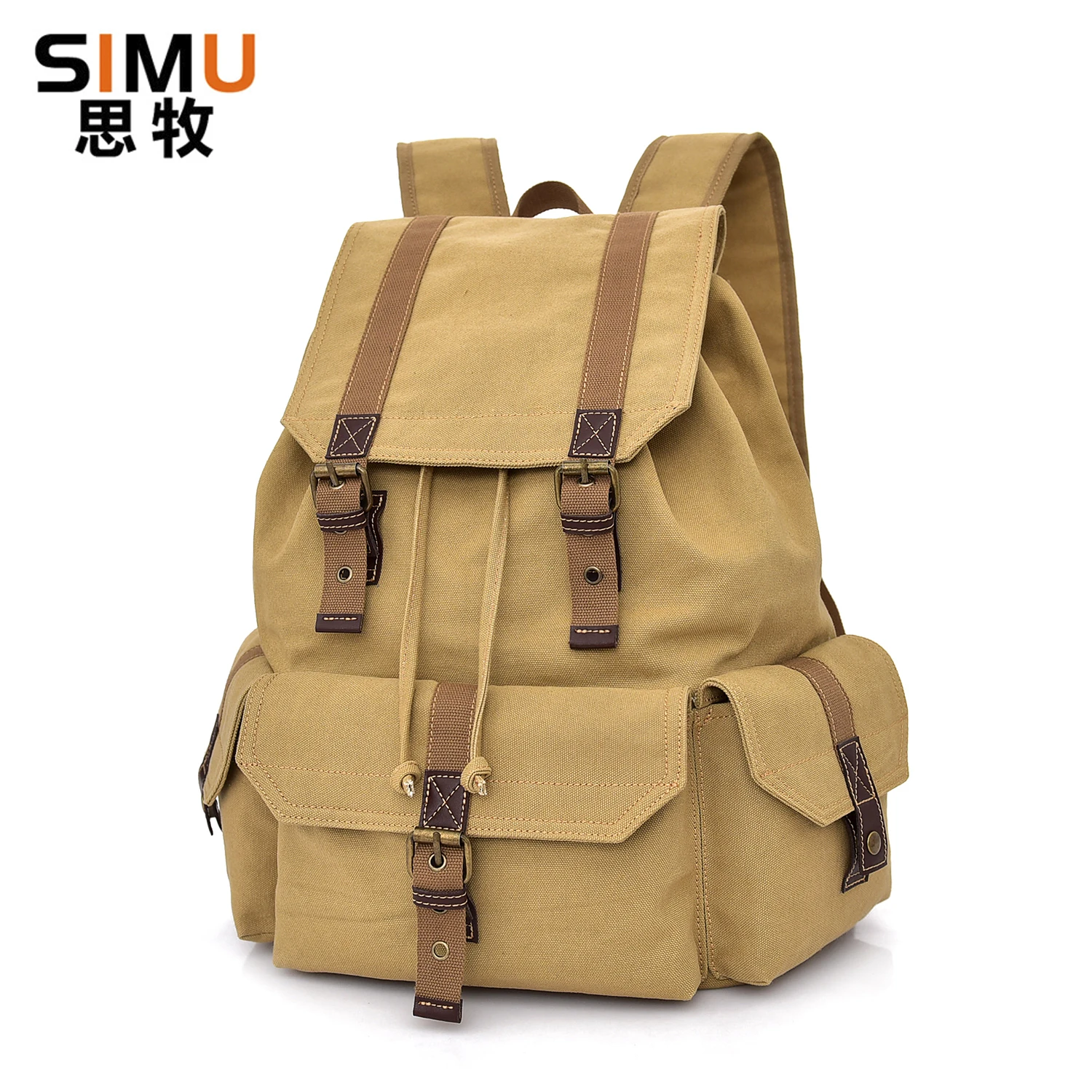 Durable Vintage Canvas Backpack Retro Male Students School Bags Fashion