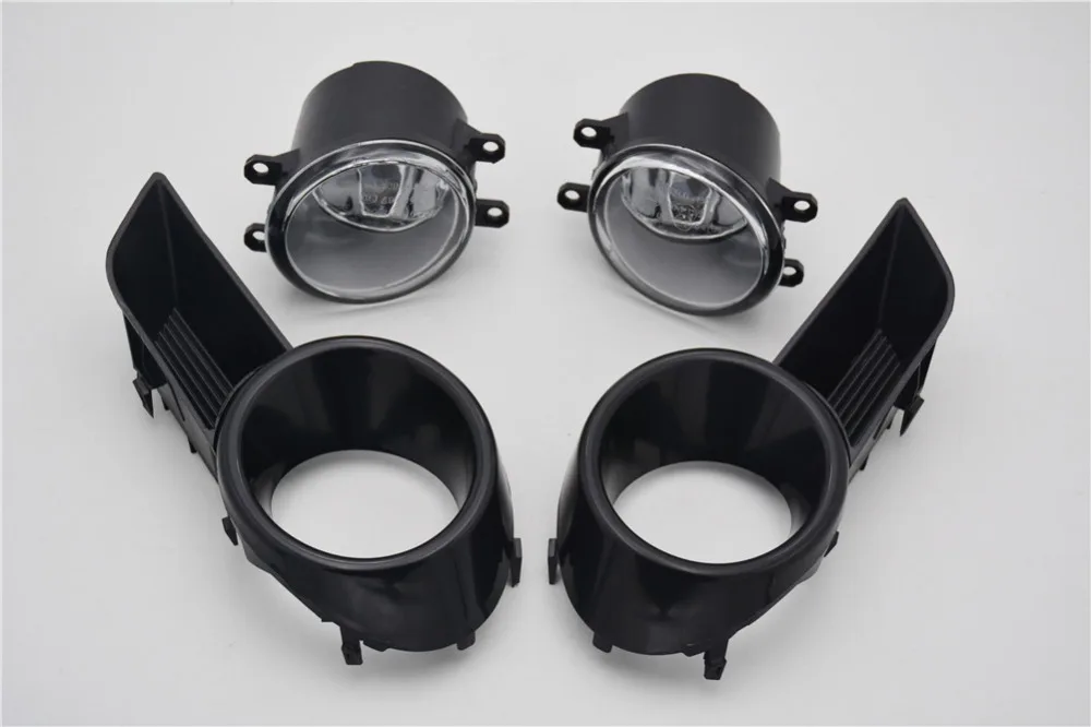 Clear Lens Fog Lights Driving Lamps & Cover Grilles Kits For Toyota
