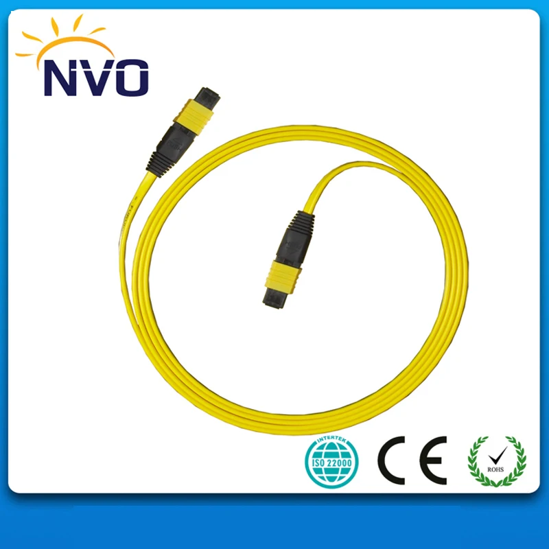 

12cores Single Mode MPO Male to MPO Male Patch Cord,5Meter,9/125,G657A1,B Type,Yellow Color,3.0mm Mini Round LSZH Cable