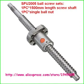 

1pc ball screw SFU2005-L1500mm with BK/BF15 standard processing both ends