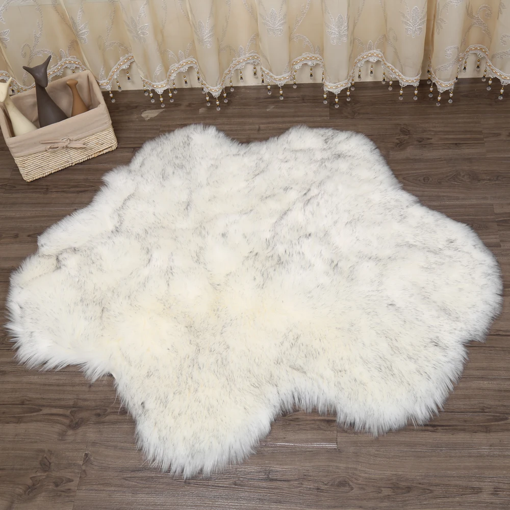 new cloud shape Sheepskin Rug Chair Cover Bedroom Mat Artificial Wool Warm Hairy Carpet Seat Warm Textil Fur Area Rugs