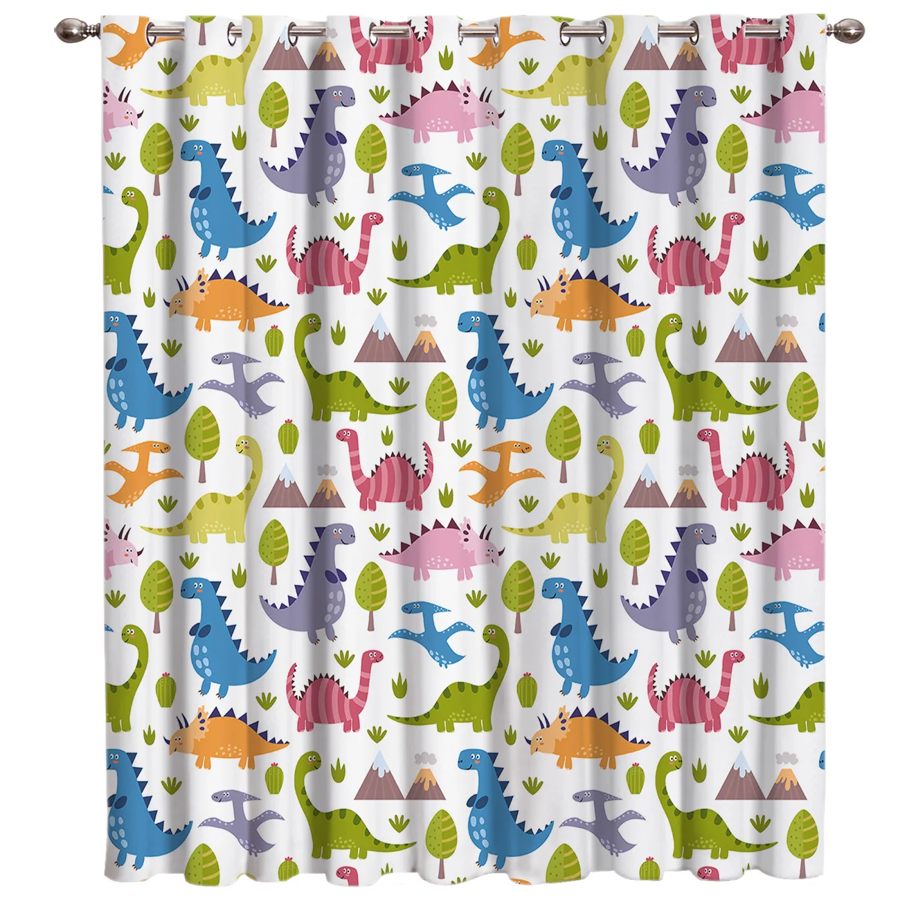 

Lovely Dinosaur Patterns Room Curtains Large Window Bathroom Blackout Outdoor Swag Curtain Panels With Grommets Party Decoration