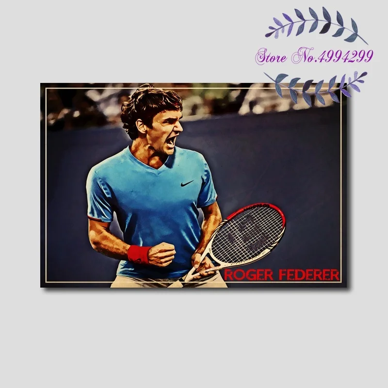 

Roger Federer Poster Canvas Print Home Decor No Frame