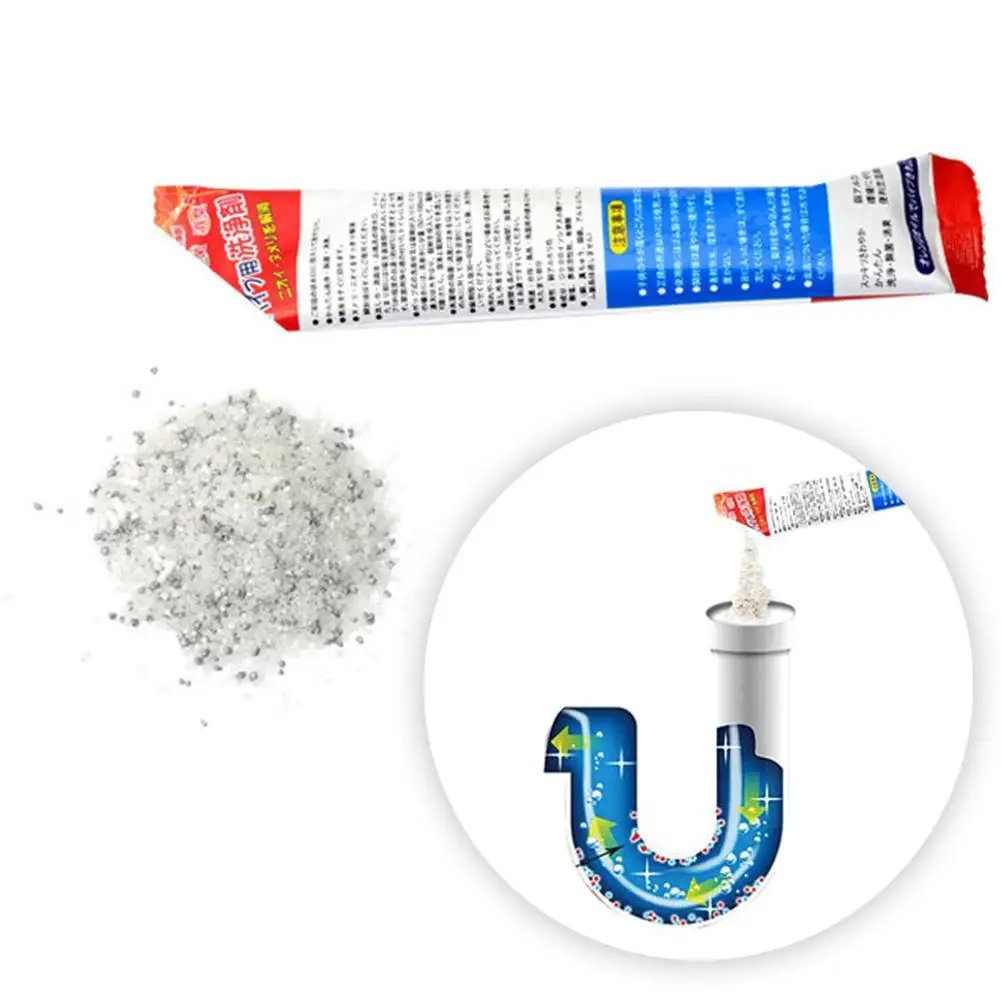 

10pcs Pipeline Drain Sewer Dredger Hair Decomposer Pipe Dredging Powder Powerful Sink Drain Cleaner For Kitchen Sewer Toilet