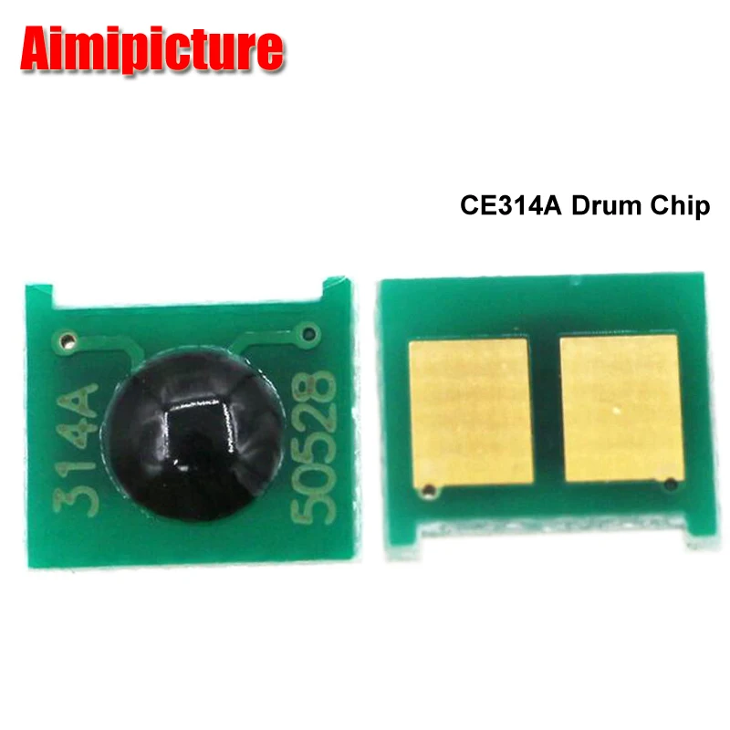 Drum Unit Chip 314A CE314 CE314A For HP CP1025 M175 M275 printer parts ...