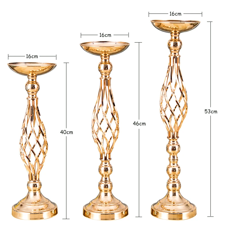 JAROWN Iron Candlestick Continental Creative Ornaments Wedding Flower Arrangement Decor Home Candlelight Dinner Romantic Gift (16)