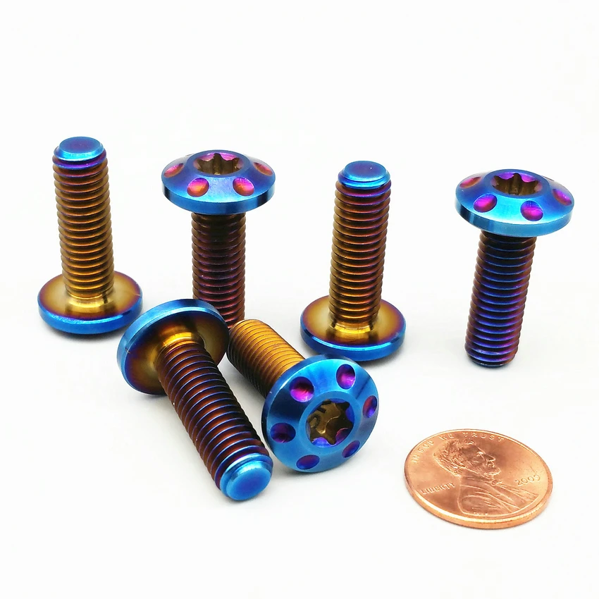 Titanium bolts M8 x25mm 30mm Motorcycle Modify Ti Bolt DIY Burned Blue