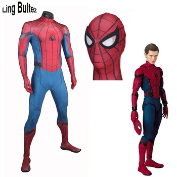 

Ling Bultez High Quality 2017 Spiderman Costume New Homecoming Spiderman Suit New Tom Spiderman Costume 3D Print Homecoming Suit