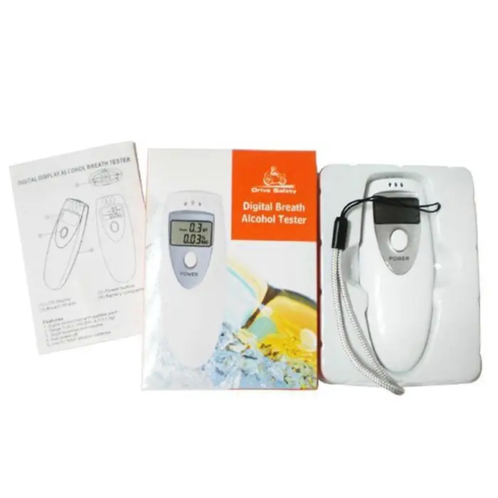 المحمولة المهنية LCD الرقمية التنفس الكحول 0.24 mg/L (0.05% BAC. 0.50g/L) اختبار محلل الكحول