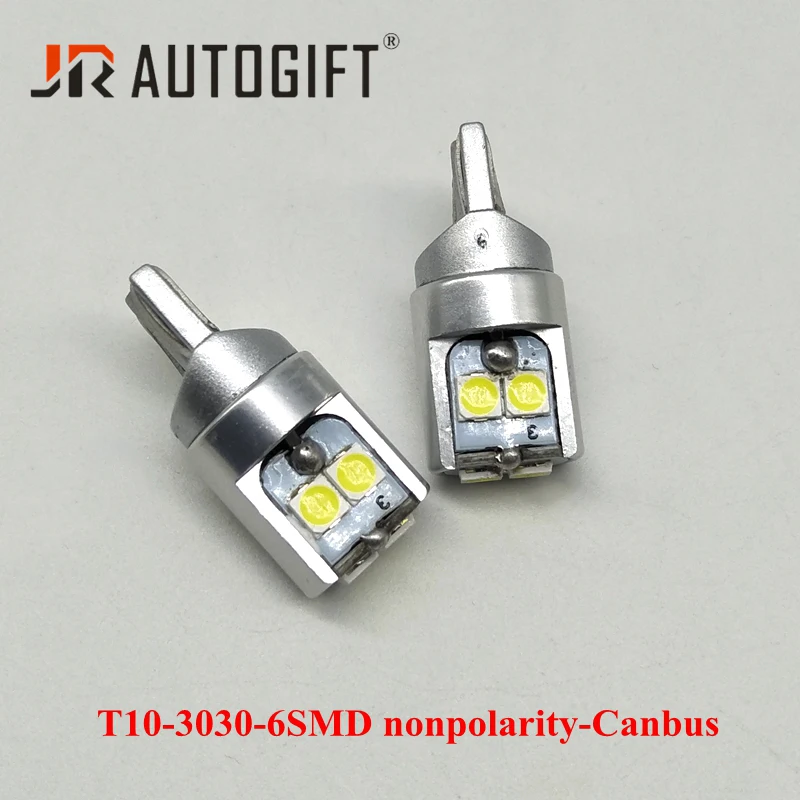 

New Arrival 50PCS Auto Styling White T10 3030 6led nonpolarity Canbus High Power 3030 T10 LED Bulb Car Parking Light Dome Light