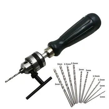 

woodworking Tool Pin Vise Model Hand Drill with Chuck Capacity fit Drill Bits Screwdriver Bit plus drill