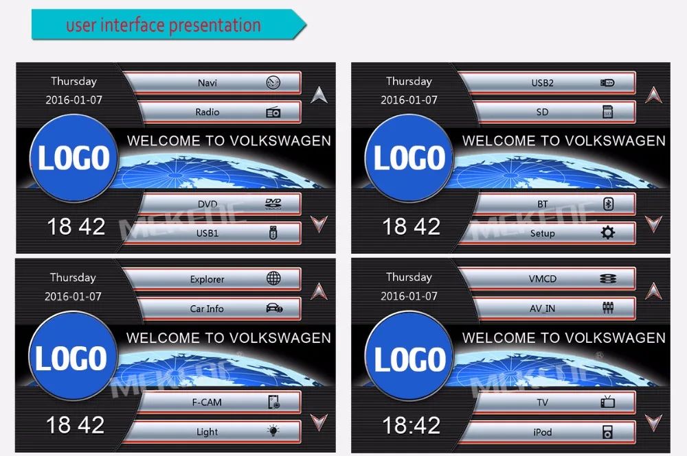 Top Free shipping 7" Car DVD multimedia player radio audio For VW POLO GTI GOLF 5 6 MK5 MK6 JETTA PASSAT B6 Touran Sharan GPS Navi 15