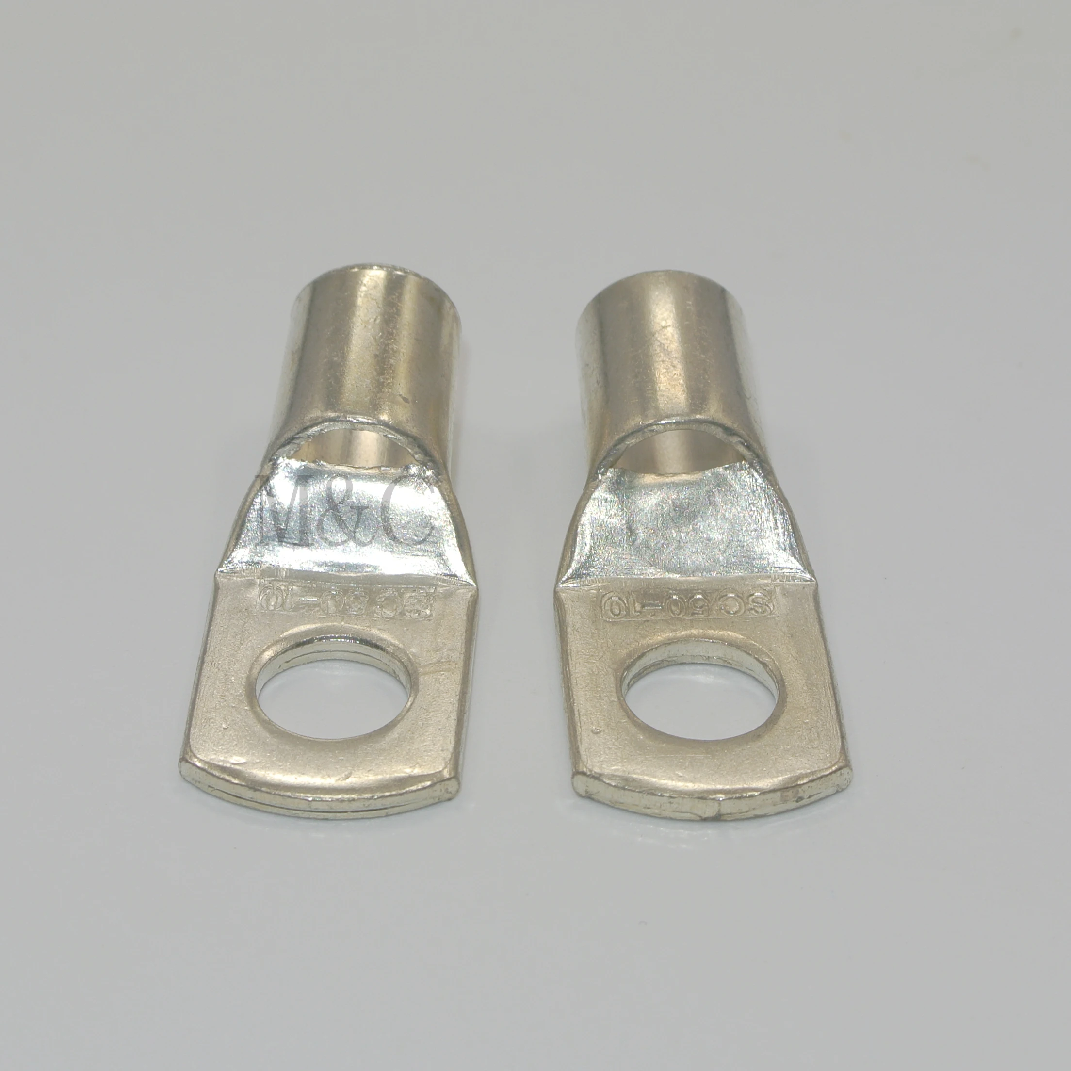 100pcsLotSC501050mm210mm1AWGBoltHoleTinnedCopperCablelugs