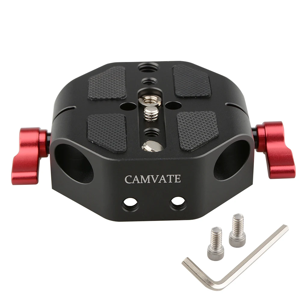CAMVATE опорная пластина 1/4 20 &quot3/8 16&quot винтовая красная гайка для C100/300/500 FS7 A7