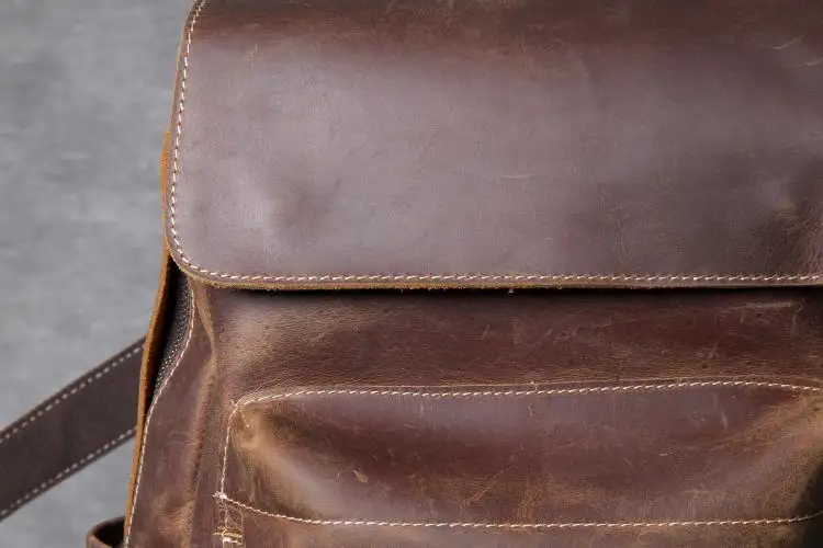 Мужские рюкзаки ручной работы из натуральной кожи известный дизайнер бизнес универсальный рюкзак бренд Винтаж воловья кожа школьная книга Сумка bolsa