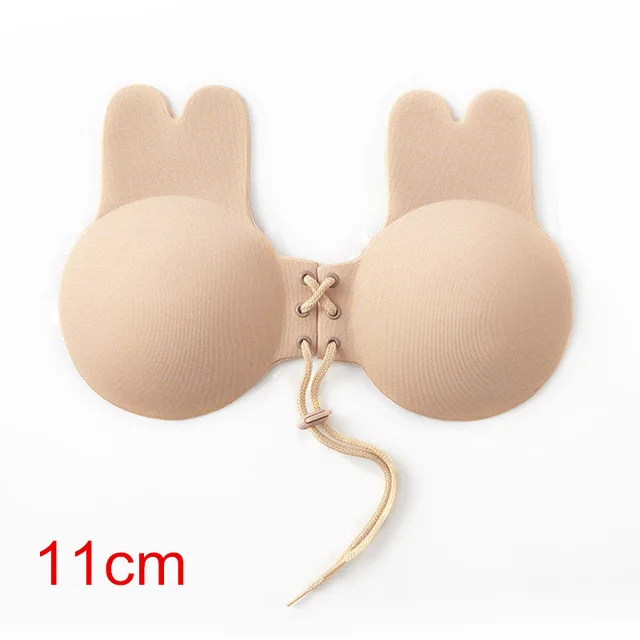 Invisible Push Up Bra Reusable Strapless Adhesive Bra Women Breast Petals Nipple Cover Self Adhesive Silicone Sticky Rabbit Bras - Цвет: bandage beige M