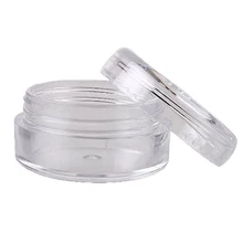 New Arrival 50 Pieces Portable Cosmetic Sample Containers 5 Gram Plastic Cream Pot Jars