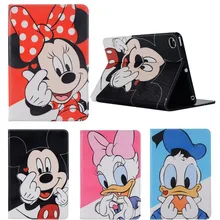 Защитный чехол-подставка с милым рисунком Микки и Минни Маус для Apple, iPad 9,7 чехол кожаный чехол для iPad Air 1/2 iPad 5/6