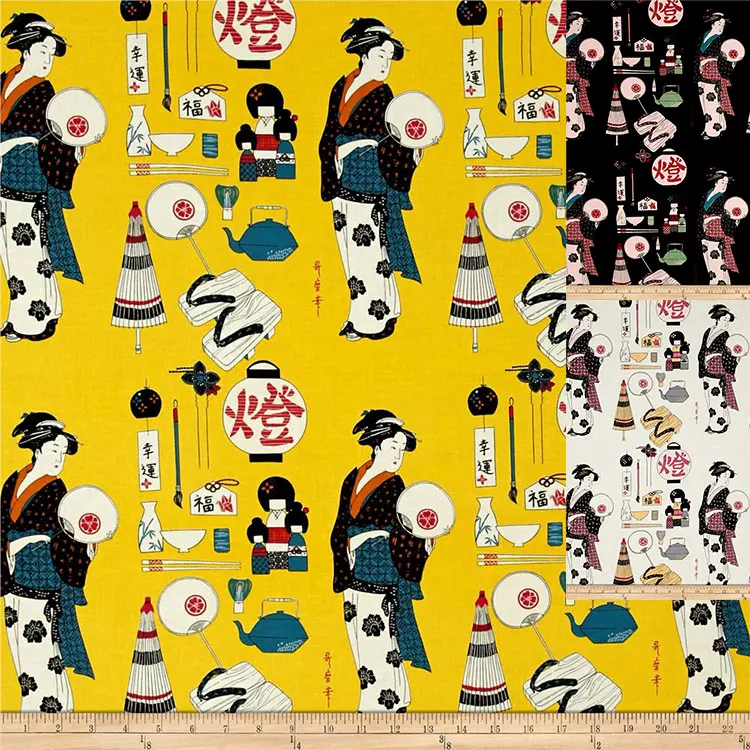 LEO& LIN Япония Diy ремесло ткань и стиль одежды хлопок простой печатных хлопок Кимоно костюмы Tissus 50 см