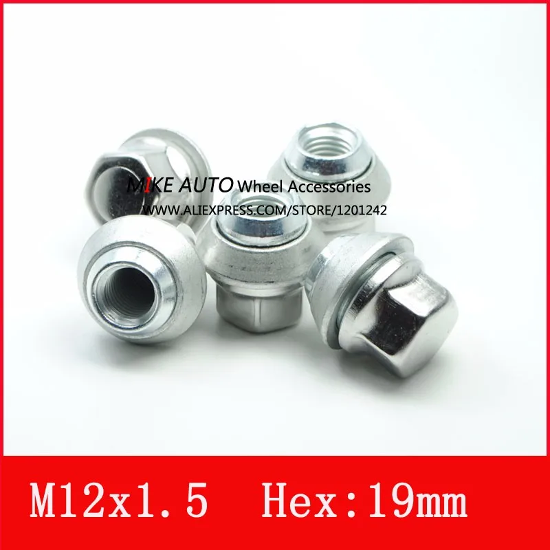 20PCS M12x1.5 REPLACEMENT WHEEL NUTS with stailess cap 19mm Hex FOR