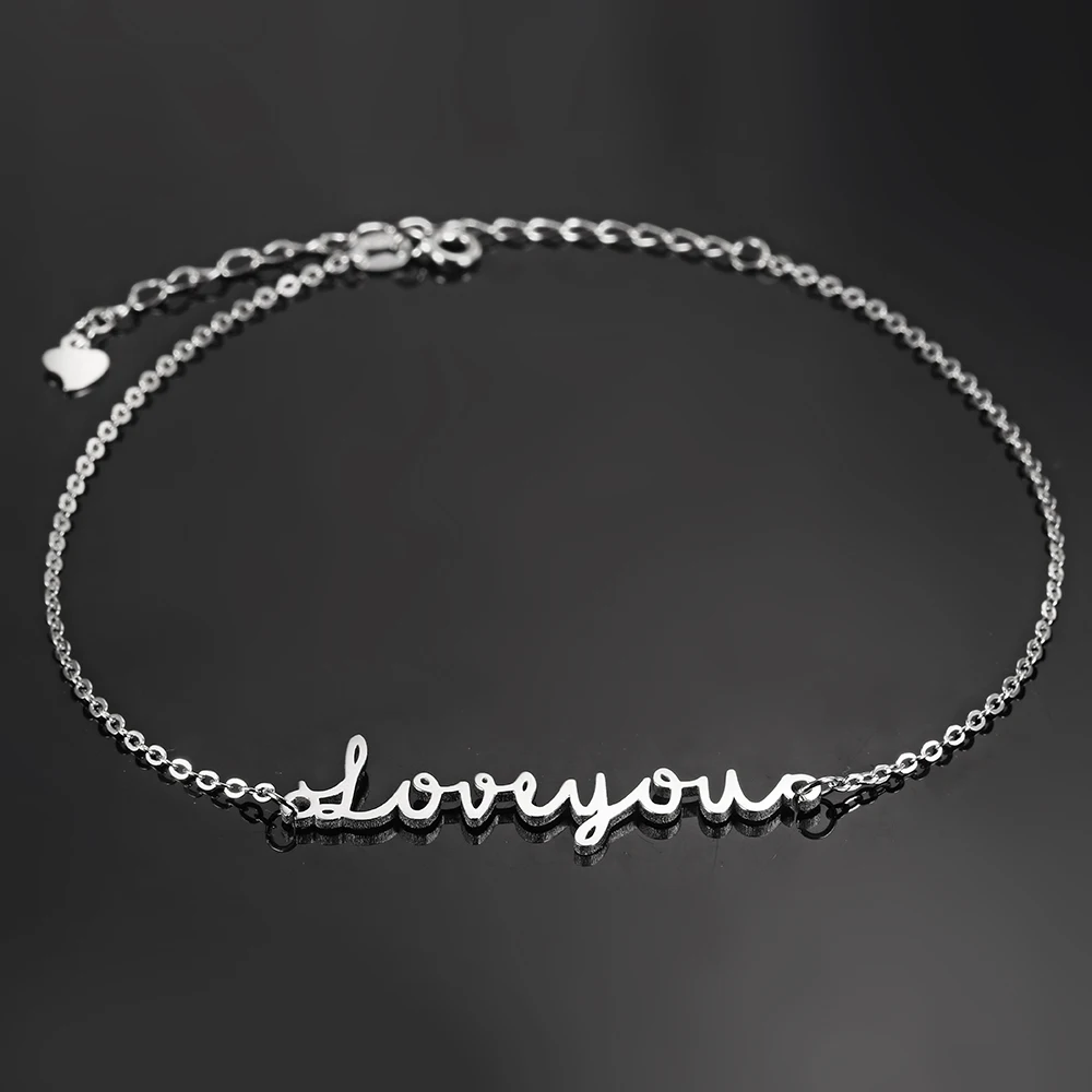 L11 Custom Personalized Name Bracelets Handwriting Signature Customized Bracelets Stainless Steel Bracelets Romantic Gift  (2)