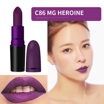 

High quality Cosmetics moisturizer lipstick nutritious soft lips heroine lipstick makeup purple lipstick