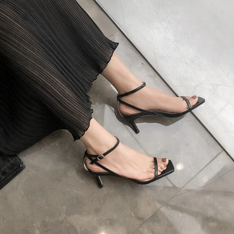 

Big Size 9 10 high heels sandals women shoes woman summer ladies Fine-heeled sandals