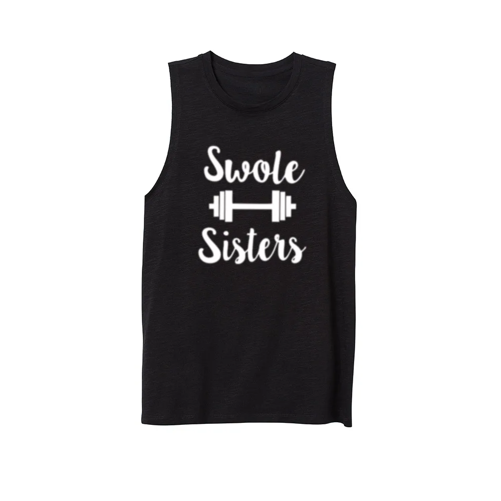

Womens Swole Sisters Crossfit Fitness Casual Tank Vest Sleveless Tops Shirts