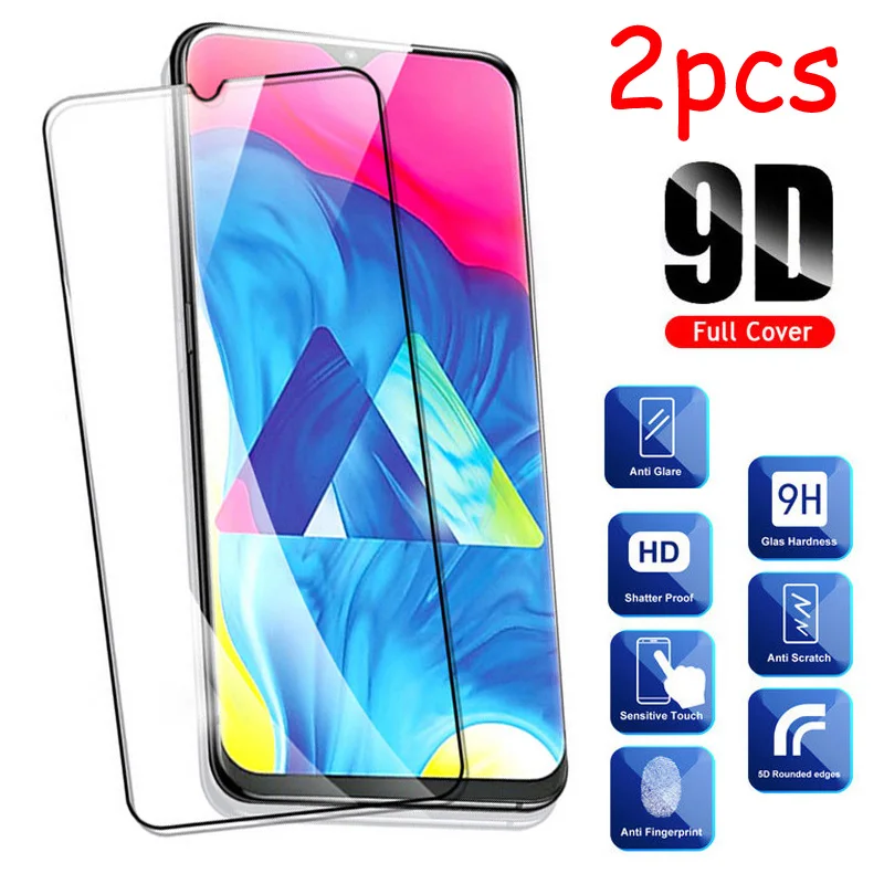 

2PCS 9D Full Glass For Samsung Galaxy A30 A50 Screen Protector Tempered Glass For Samsung A 50 30 10 A40 A70 50A Protective Film