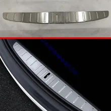 Для Tesla модель X Задняя Крышка багажника из нержавеющей стали накладки для порогов автомобиля литьевая гарнитура