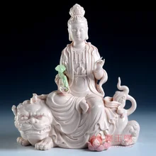 Dai Yutang Wen Shupu Yin bodhisattva статуи украшения 10 дюймов фарфор Dehua декоративно-прикладное искусство керамики/D01-051