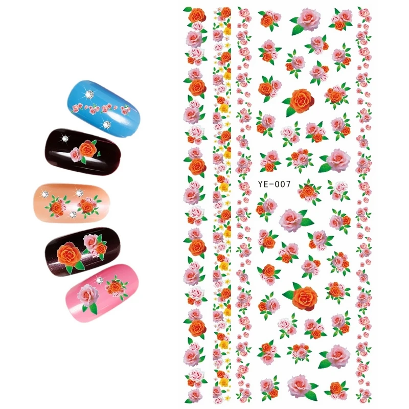 Переводная наклейка для ногтей|nail sticker flower|water transfer decalswater |