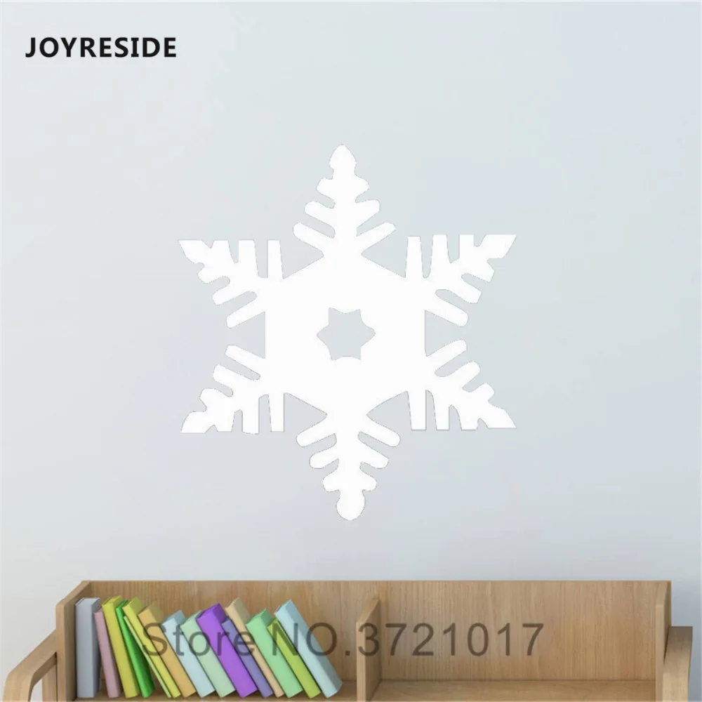 JOYRESIDE Snowflake Wall Christmas Snow Decals Vinyl Sticker Interior