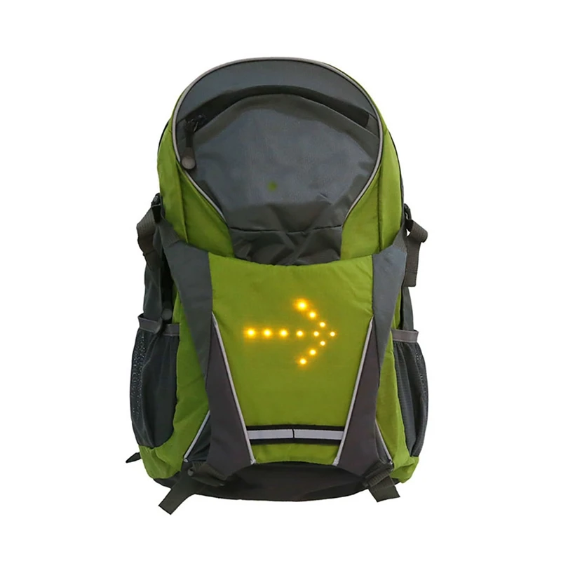 

18L LED Backpack Wireless Remote Control Turn Signal Warning Lamp USB Rechargeable Bag